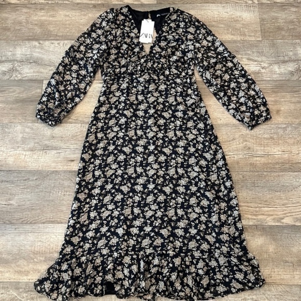 LAST ONE!!! ZARA V-Neck Midi Dress - Picture 14 of 16